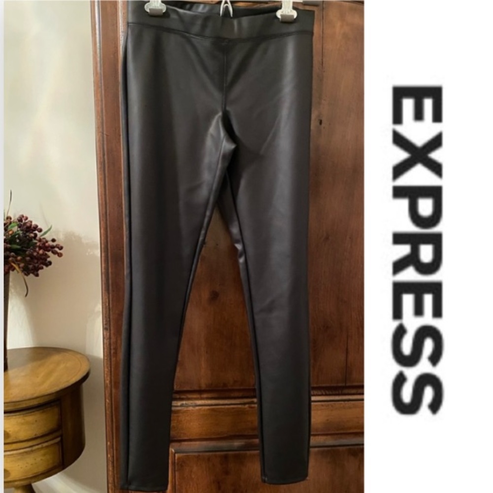 Express Small Faux Leather Leggings NEW